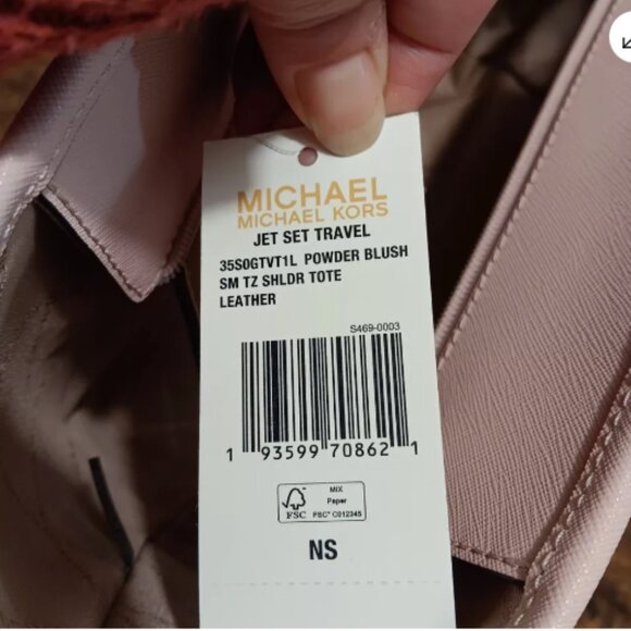 Michael Kors Jet Set Travel Powder Blush‎ Leather Shoulder Tote NWT" - Picture 4 of 9